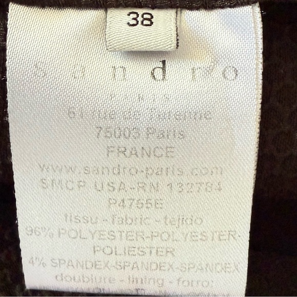 Sandro Paris Ruffled Textured Shorts in BLACK/Polyester S/ EU38 Great Condition - Picture 8 of 8